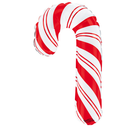 Foil Balloon 12" Shape Candy Cane Red & White