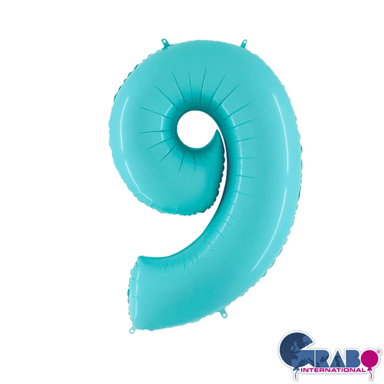 Grabo Foil Balloon Pastel Blue 26" Number 9