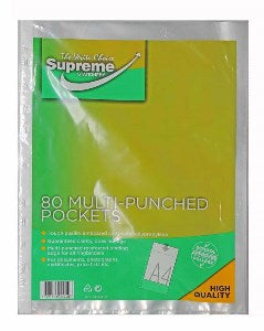 Reach Stationery 80 Pack Polypockets Plastic A4