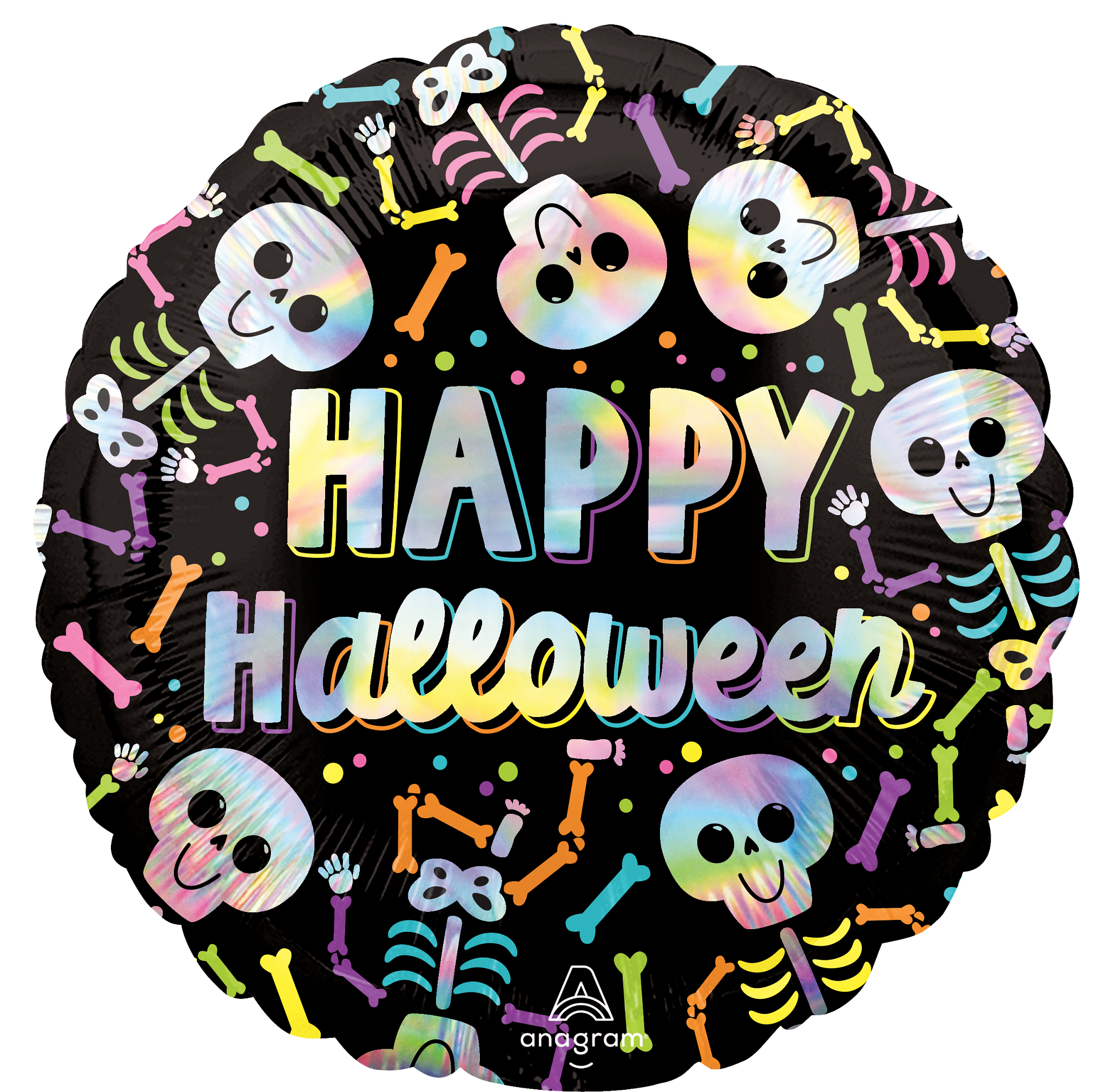 Anagram Foil Balloon Bare Bones Halloween 18"
