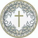 Unique 8 Pack Plates Gold & Silver Cross 9