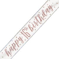 Unique Banner Rose Gold Glitz Age 16 9ft