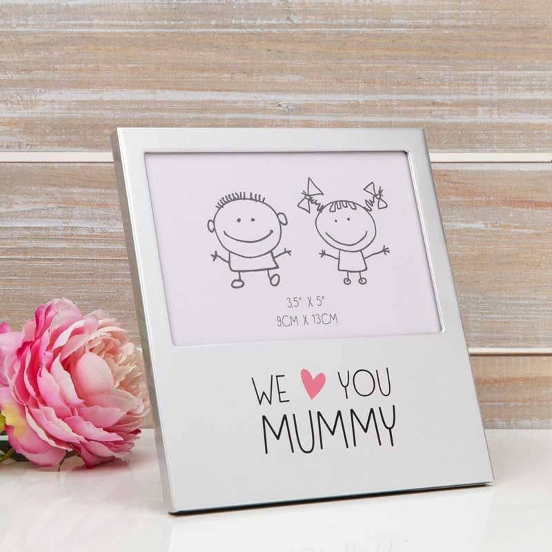 Aluminium Photo Frame We Love You Mummy 5"x3.5