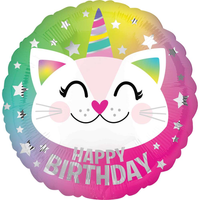 Anagram Caticorn Happy Birthday 18" Foil Balloon