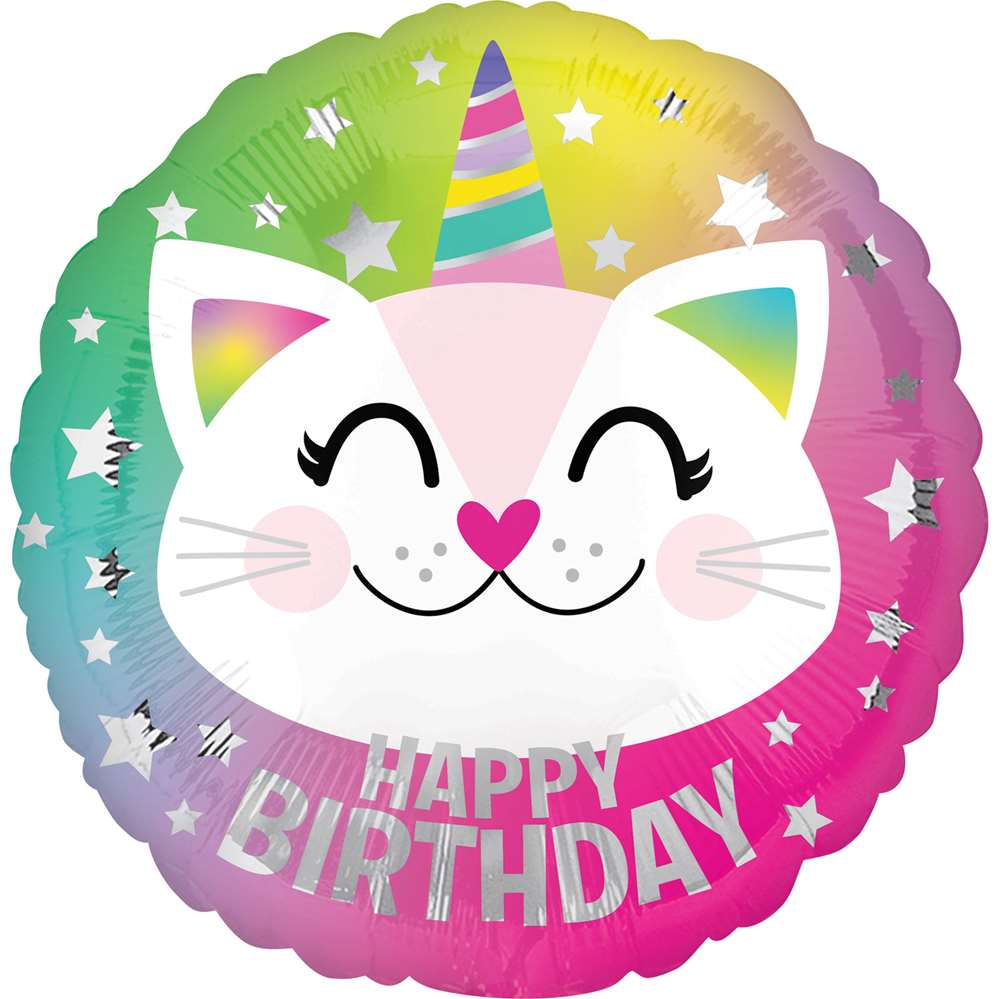 Anagram Caticorn Happy Birthday 18" Foil Balloon