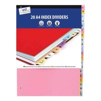 20 A4 Index Dividers A-Z