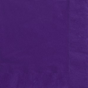 Unique 20 Pack Luncheon Napkins Deep Purple