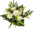 Eleganza Carnarion Bush Ivory/White 40cm