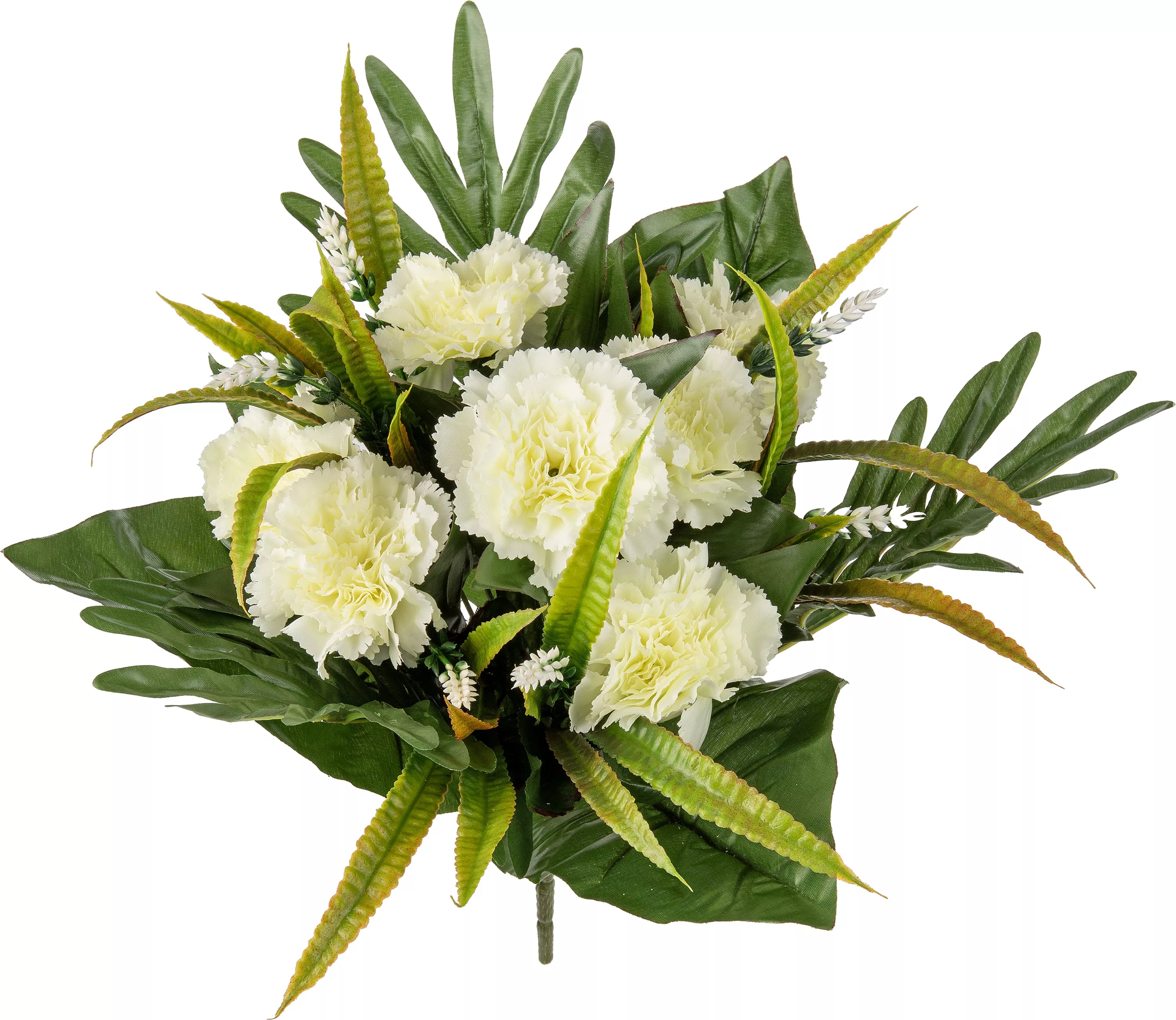 Eleganza Carnarion Bush Ivory/White 40cm