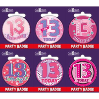 Giftzone Small Badges Age 13 Female