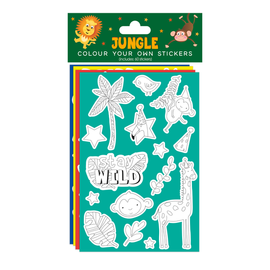 Eurowrap Colour Your Own Stickers Jungle
