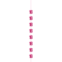 5ft Hanging D cor Age 16 Glitz Pink