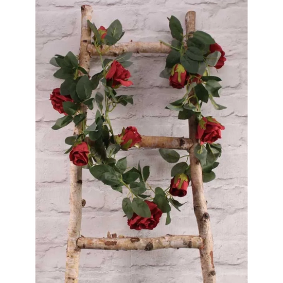 Red Rose Flower Garland 175cm