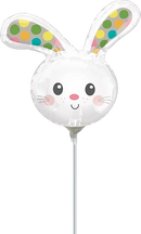 Anagram Spotted Bunny 14" Air Fill Foil Balloon