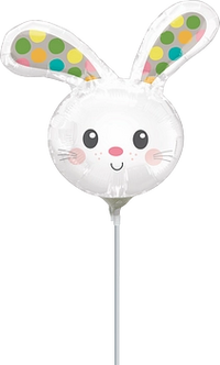Anagram Spotted Bunny 14" Air Fill Foil Balloon