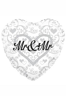 Heart Shaped Mr & Mr 18" Foil Balloon