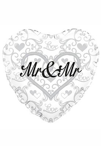 Heart Shaped Mr & Mr 18" Foil Balloon