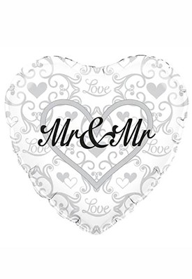 Heart Shaped Mr & Mr 18" Foil Balloon
