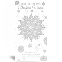 Set of six Prelude C55 Christmas open-themed greeting cards featuring festive holiday designs and message space.
