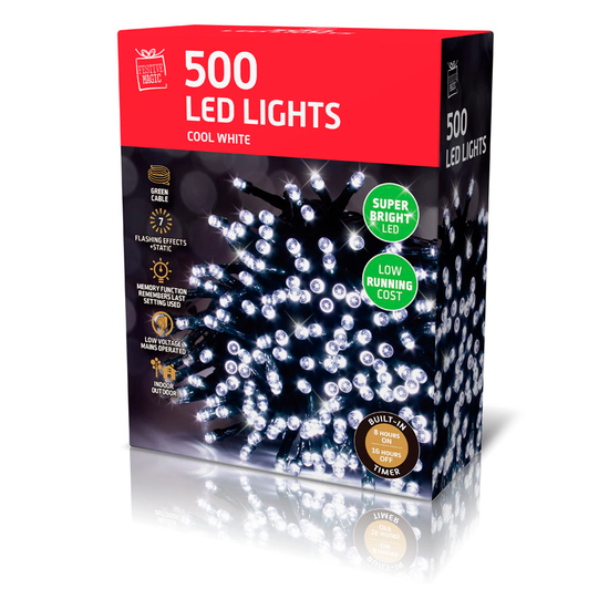 Uncle Bills 500 Pack LED Lights Timer White