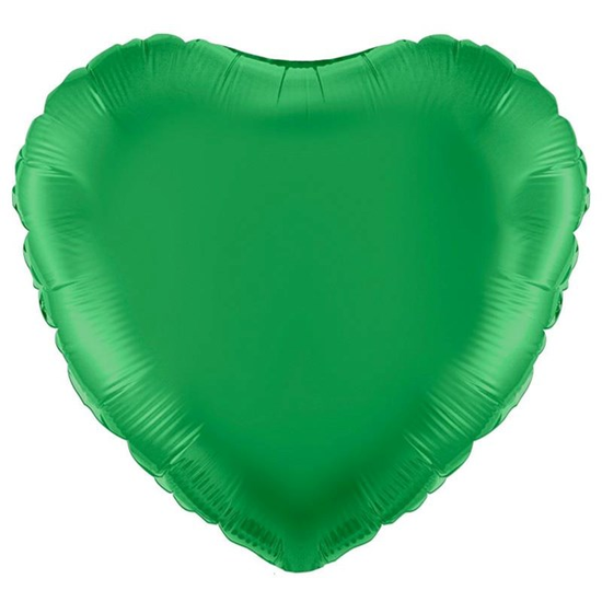 Oaktree Foil Balloon Green Heart 18"