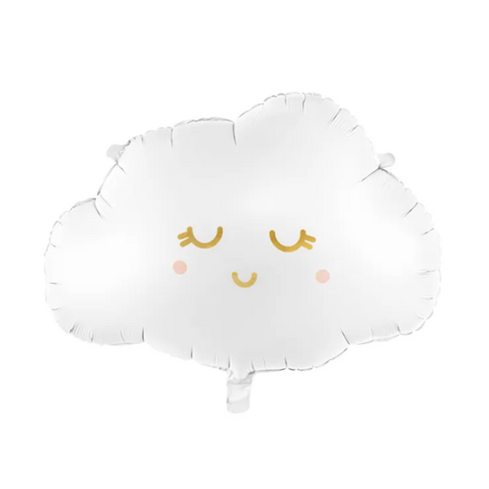 White Smiley Cloud 20" Foil Balloon