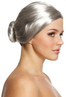 Grey Bun Wig