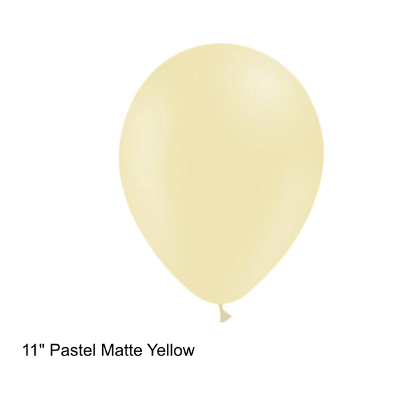 Decotex Pastel Matte Yellow 11" Latex 50pk
