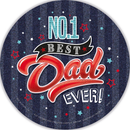 6pk Big Badges Birthday No.1 Dad