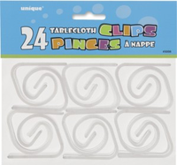 Unique 24 Pack Tablecover Transparent Clips