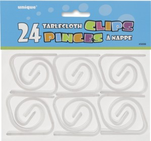 Unique 24 Pack Tablecover Transparent Clips