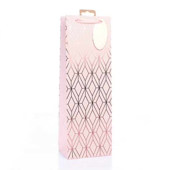 Tiger Feet 6 Pack Gift Bag Rose Gold Geo Bottle