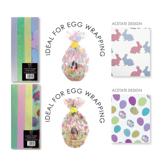 Easter Tissue Paper & Cellophane Wrap 6pk