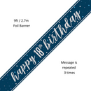 Unique Banner Blue Glitz Age 18 9ft