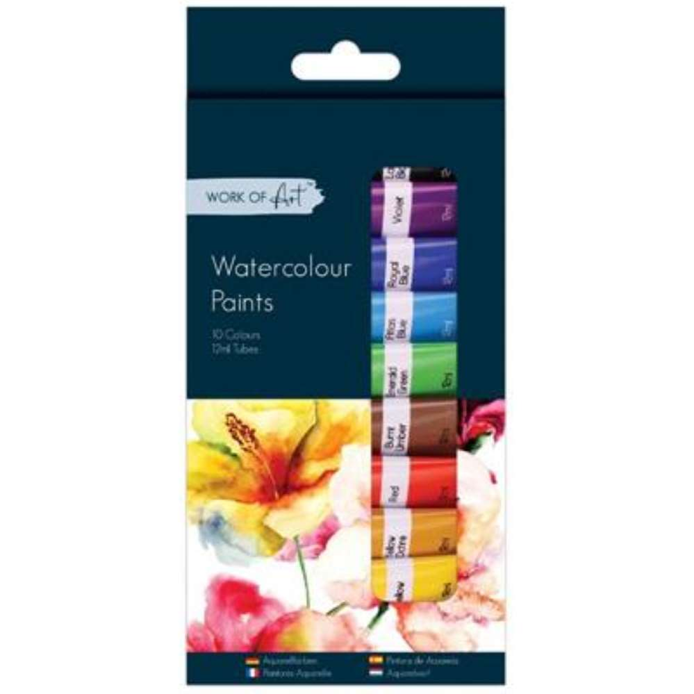 10 Water Colour Paint Tubes 12ml