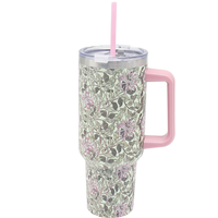 Drink Bottle Green & Pink Honeysuckle 1200ml