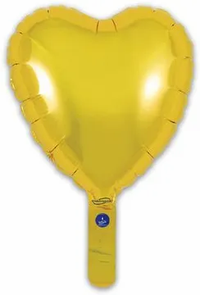 Oaktree 5 Pack Foil Balloon Gold Heart 9