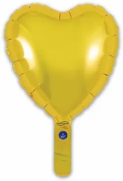 Oaktree 5 Pack Foil Balloon Gold Heart 9