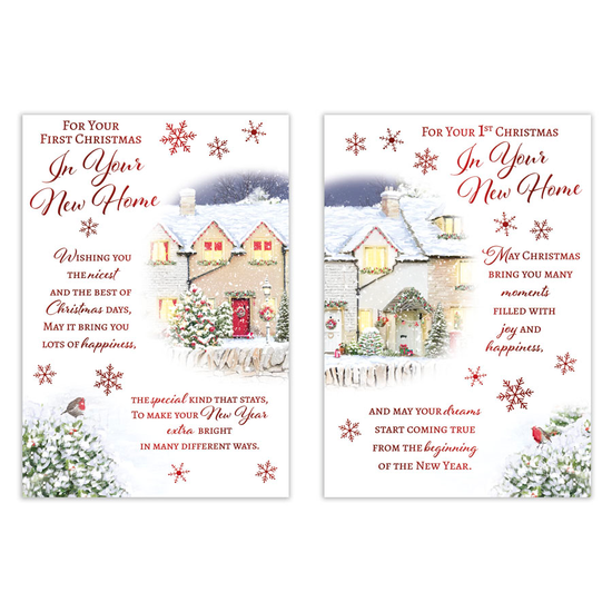 Poppyhill 12 Pack Cards C50 1st Christmas New Home