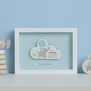 Widdop Hello Baby Framed Plaque Blue