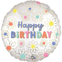 Anagram Foil Balloon 21" Satin Purple Daisy