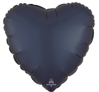 Anagram Foil Balloon Satin True Navy Heart 18