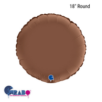 Grabo Foil Balloon Satin Chocolate Round 18"