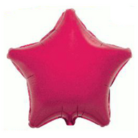 Oaktree Foil Balloon Fuchsia Star 19"
