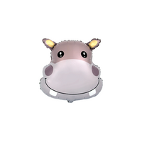 Hippo Head 9" Mini Shape Foil Balloon