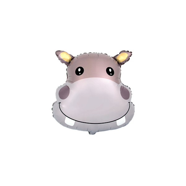 Hippo Head 9" Mini Shape Foil Balloon