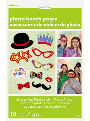 Birthday Party Photo Props 10pk