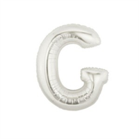 Oaktree Foil Balloon Silver 14" Letter G