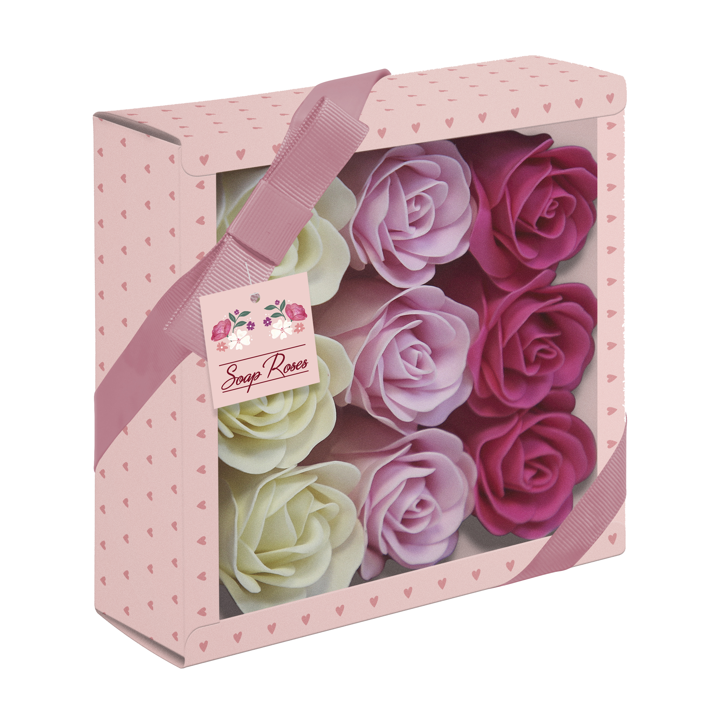 Pink Soap Roses Gift Box 9pk