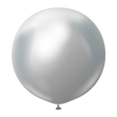 Kalisan Mirror Silver 36" Latex Balloons 2pk